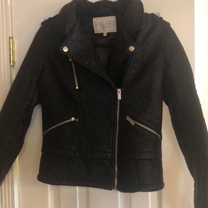 Rachel Roy Faux Leather Moto Jacket Size S
